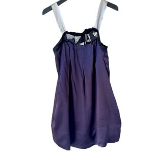 BCBG Y2K Silk Purple Black Silver Cocktail Party Mini Dress